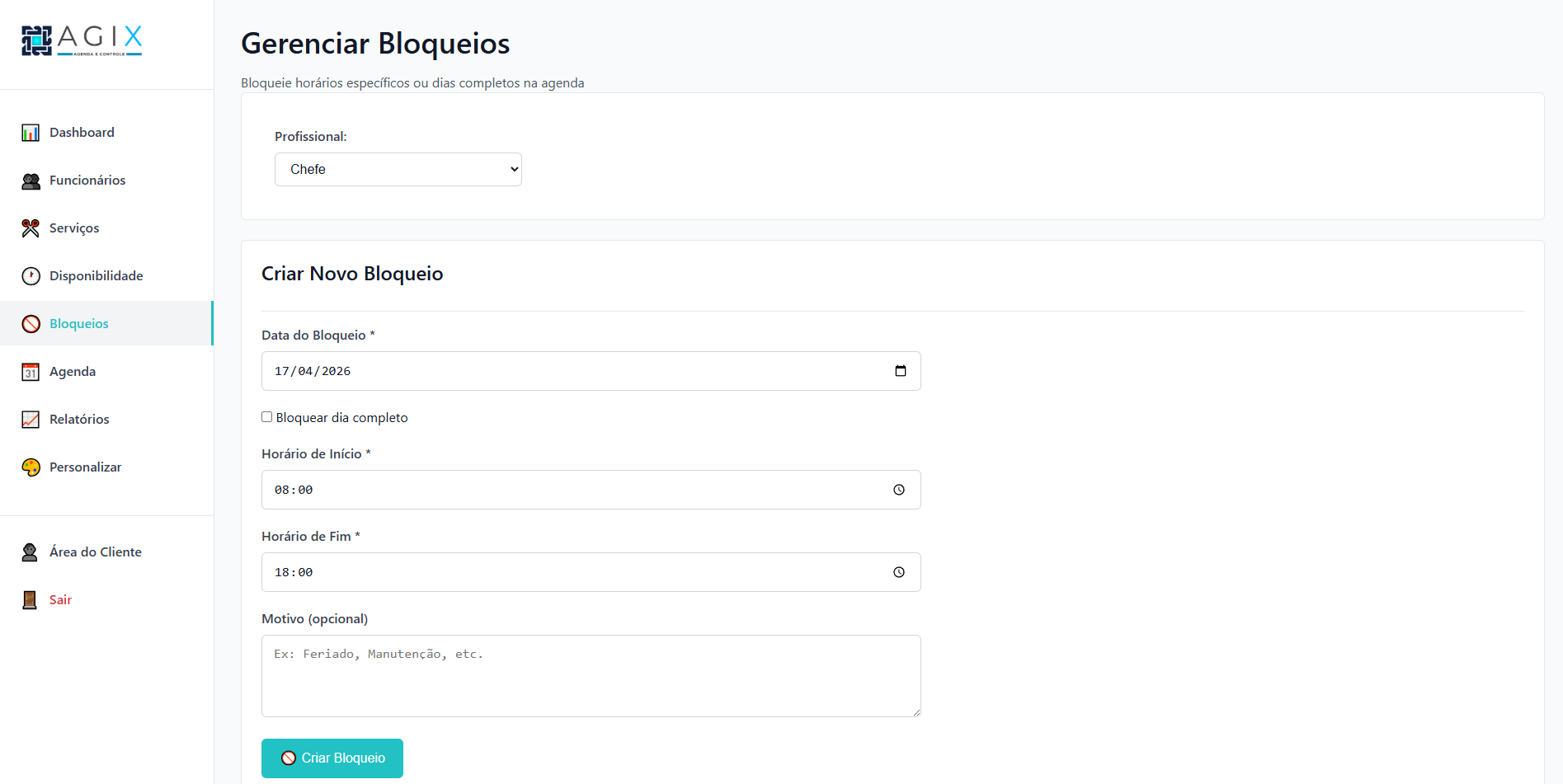 Bloqueios