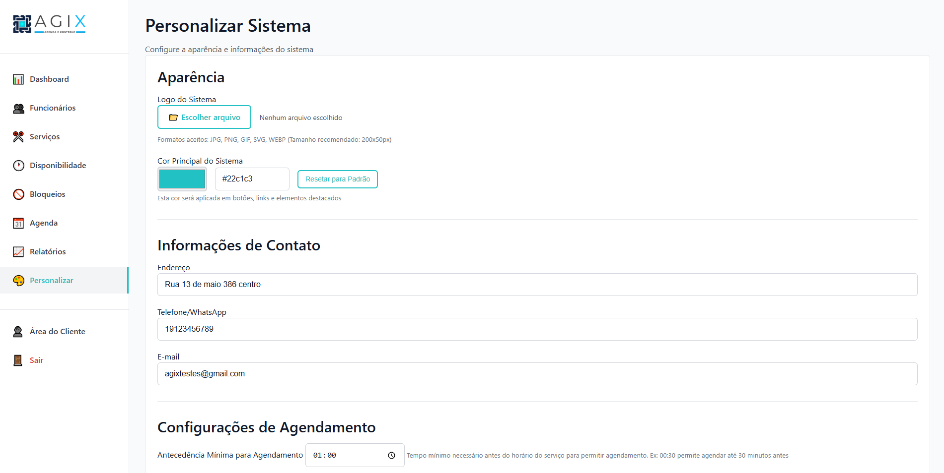 Personalização
